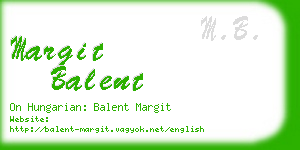 margit balent business card